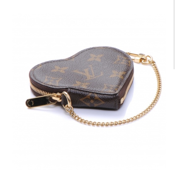 🎈SOLD🎈🦄Rare LV Monogram Leopard Coeur Heart Coin Purse Blanc Corail - Picture 3 of 13